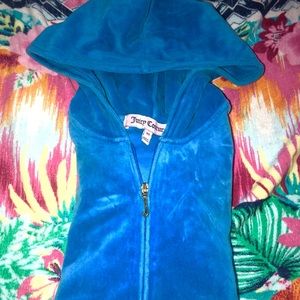 Baby Blue velour juicy zip up